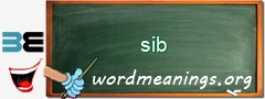 WordMeaning blackboard for sib